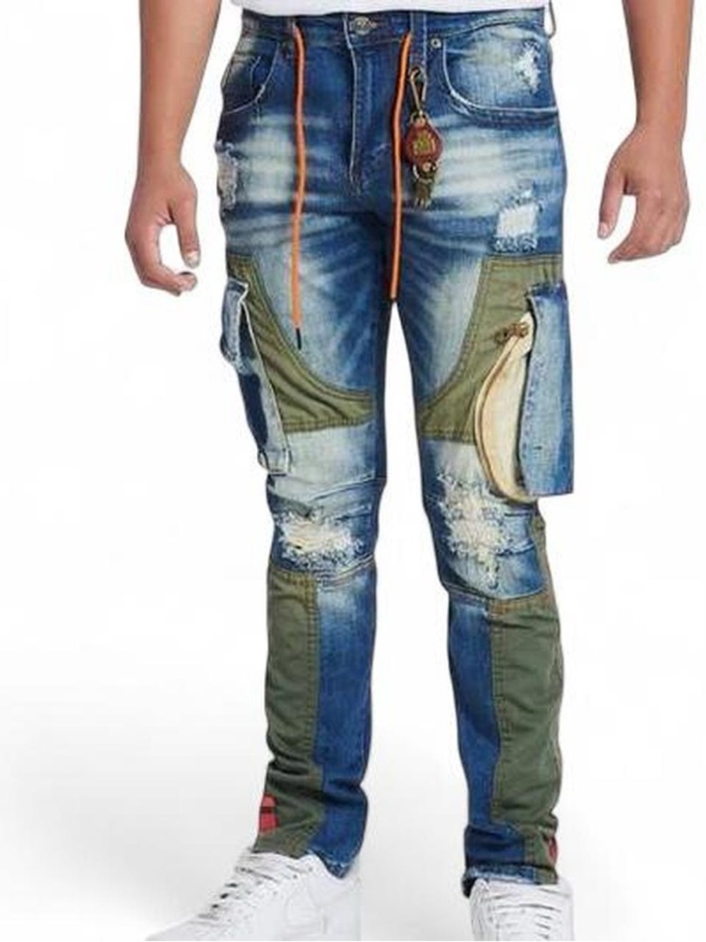 Smugglers Moon HYBRID DENIM JEANS Cargo Stack Jeans Men’s Size W38 L33 Slim Fit